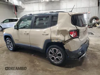 2015 Jeep Renegade Limited with VIN ZACCJBDT8FPB77845, listed as a Copart auction lot 57992125 with 86,705 mi miles and Non repairable. Bid and sale history available at DreamBid. Image 2.