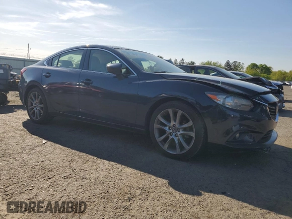 2015 Mazda 6 i Grand Touring with VIN JM1GJ1W54F1219695, listed as a Copart auction lot 54693755 with 125,314 mi miles and Salvage Title. Bid and sale history available at DreamBid. Image 4.