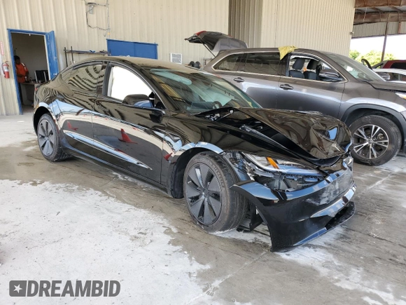 2025 Tesla Model 3 Long Range with VIN 5YJ3E1EA3SF942442, listed as a Copart auction lot 57716185 with Not provided miles and Non repairable. Bid and sale history available at DreamBid. Image 4.