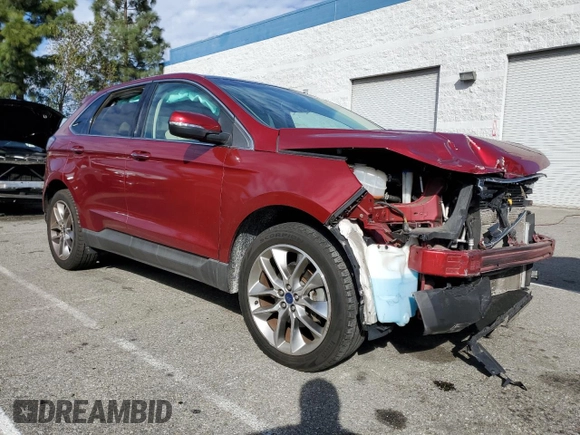 2016 Ford Edge Titanium with VIN 2FMPK3K80GBB04764, listed as a Copart auction lot 45935825 with 65,562 mi miles and Salvage Title. Bid and sale history available at carsss.com. Image 4.