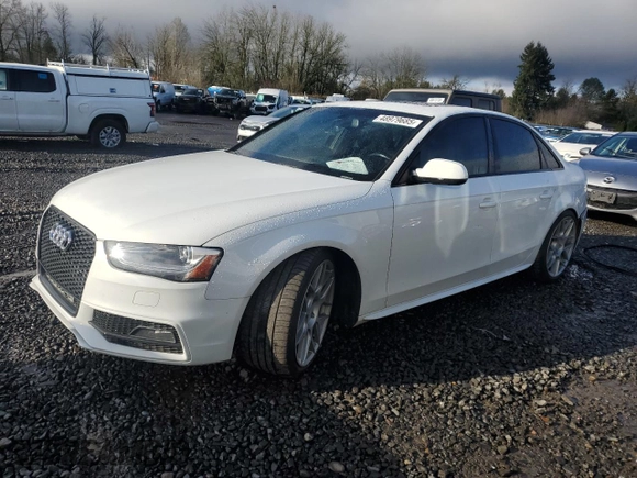 2014 Audi S4 Prestige with VIN WAUKGAFL8EA160802, listed as a Copart auction lot 48979685 with 85,461 mi miles and Salvage Title. Bid and sale history available at carsss.com. Image 1.