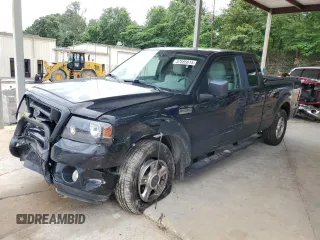 2007 Ford F-150 STX with VIN 1FTRX14W47FA40242, listed as a Copart auction lot 57685815 with 137,210 mi miles and Salvage title. Bid and sale history available at DreamBid. Image 1.