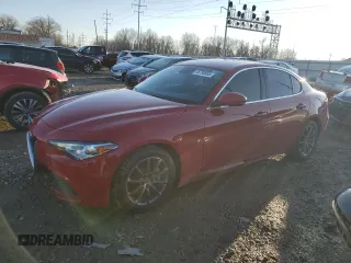 2017 Alfa Romeo Giulia with VIN ZARFAEDN9H7546279, listed as a Copart auction lot 46700665 with 72,446 mi miles and Salvage Title. Bid and sale history available at carsss.com. Image 1.
