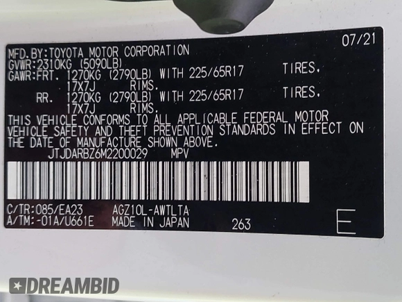 2021 Lexus NX 300 z VIN JTJDARBZ6M2200029, wystawiony jako IAAI lot #42465329 z przebiegiem 20 441 mil mil oraz . Historia ofert i sprzedaży dostępna na DreamBid. Obrazek 9.