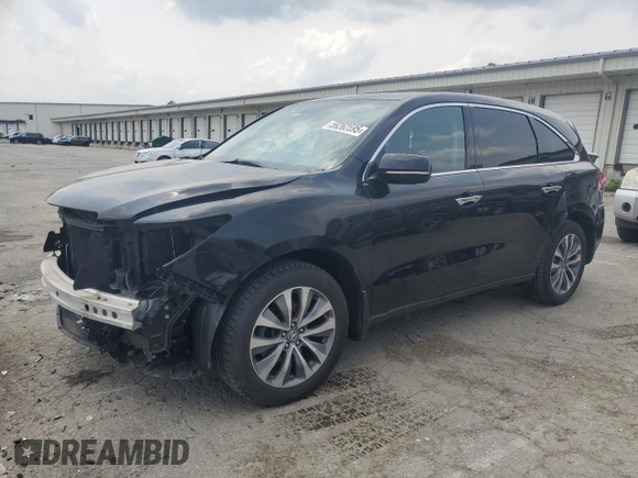2015 Acura MDX Technology with VIN 5FRYD4H47FB013567, listed as a Copart auction lot 59262595 with 63,916 mi miles and Salvage title. Bid and sale history available at DreamBid. Image 1.