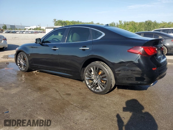 2016 Infiniti Q70 z VIN JN1BY1AP0GM220179, wystawiony jako Copart lot #54129215 z przebiegiem 117 759 mil mil oraz Szkoda całkowita • Salvage title. Historia ofert i sprzedaży dostępna na DreamBid. Obrazek 2.