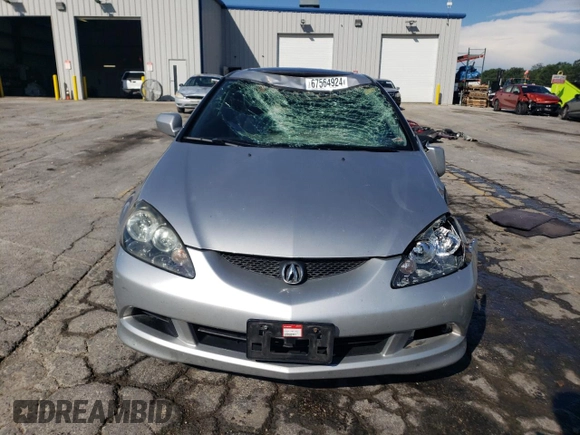 2005 Acura RSX with VIN JH4DC54895S013748, listed as a Copart auction lot 67564924 with 224,885 mi miles and Salvage Title. Bid and sale history available at carsss.com. Image 5.