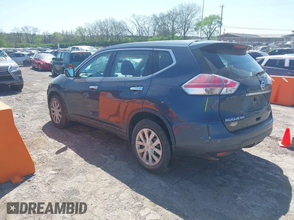2015 Nissan Rogue SL with VIN 5N1AT2MV9FC896489, listed as a IAAI auction lot 41971675 with Not Provided miles. Bid and sale history available at carsss.com. Image 3.