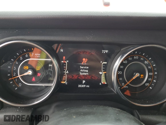 2022 Jeep Gladiator High Altitude with VIN 1C6HJTFG2NL135841, listed as a Copart auction lot 50785915 with 35,309 mi miles and Salvage title. Bid and sale history available at DreamBid. Image 9.