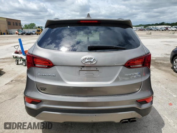 2017 Hyundai Santa Fe 2.0T with VIN 5XYZUDLA9HG437458, listed as a Copart auction lot 57751415 with 117,469 mi miles and Salvage title. Bid and sale history available at DreamBid. Image 6.