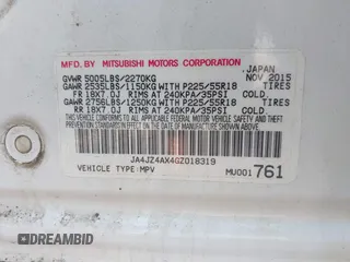 2016 Mitsubishi Outlander GT с VIN JA4JZ4AX4GZ018319, выставлен на аукционе IAAI как лот 42701251 с пробегом 135 936 миль миль и . История ставок и продаж доступна на DreamBid. Изображение 9.