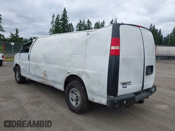 2013 Chevrolet Express Cargo with VIN 1GCWGGBA9D1163007, listed as a IAAI auction lot 42438809 with Not provided miles and . Bid and sale history available at DreamBid. Image 3.
