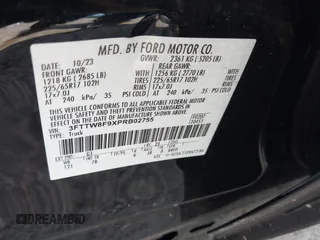 2023 Ford Maverick XL with VIN 3FTTW8F9XPRB02755, listed as a IAAI auction lot 42313102 with 16,111 mi miles and . Bid and sale history available at DreamBid. Image 9.