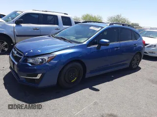 2015 Subaru Impreza Special Sports Premium with VIN JF1GPAY66F8254630, listed as a Copart auction lot 57850345 with 40,056 mi miles and Salvage title. Bid and sale history available at DreamBid. Image 1.