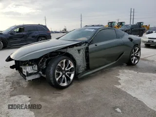 2021 Lexus LC with VIN JTHAP5AY5MA101289, listed as a Copart auction lot 47383855 with 23,260 mi miles and Salvage Title. Bid and sale history available at carsss.com. Image 1.