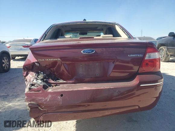 2007 Ford Five Hundred Limited with VIN 1FAHP25107G150712, listed as a Copart auction lot 82092544 with 202,034 mi miles and Salvage Title. Bid and sale history available at carsss.com. Image 6.