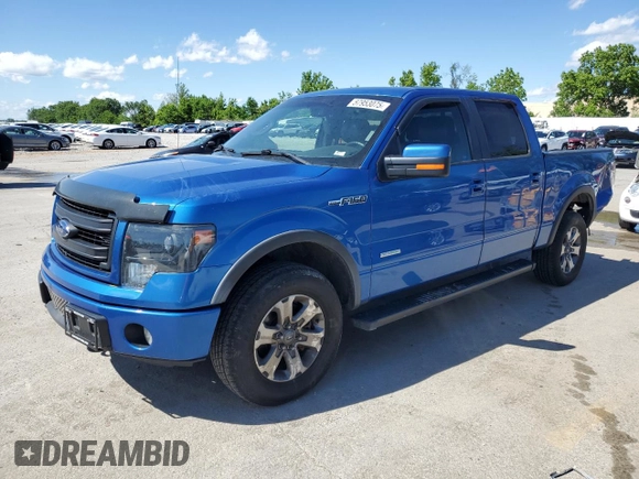 2013 Ford F-150 XL with VIN 1FTFW1ET4DKG27781, listed as a Copart auction lot 57953075 with 151,280 mi miles and Salvage title. Bid and sale history available at DreamBid. Image 1.