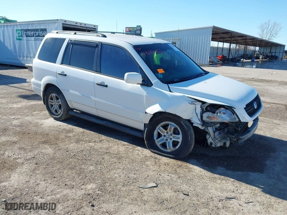 2004 Honda Pilot EX with VIN 2HKYF185X4H592684, listed as a IAAI auction lot 41649752 with 1 mi miles. Bid and sale history available at carsss.com. Image 6.