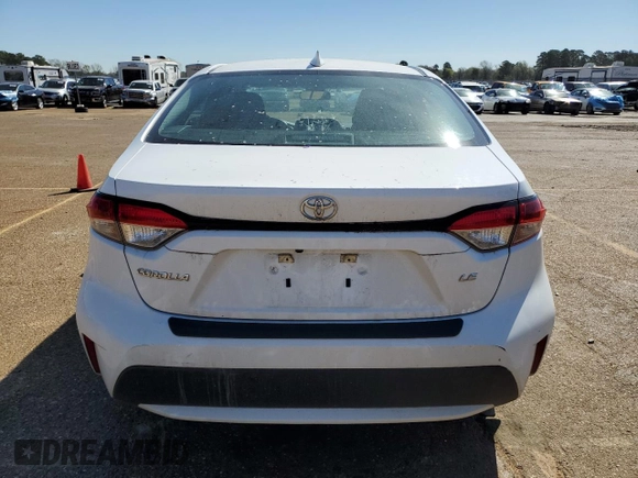 2020 Toyota Corolla LE with VIN 5YFHPRAE7LP020575, listed as a Copart auction lot 49132305 with 53,301 mi miles and Salvage Title. Bid and sale history available at DreamBid. Image 6.