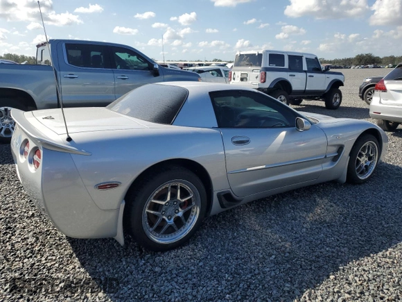 2002 Chevrolet Corvette Z06 with VIN 1G1YY12SX25133556, listed as a Copart auction lot 78727814 with 6,158 mi miles and Salvage Title. Bid and sale history available at carsss.com. Image 3.