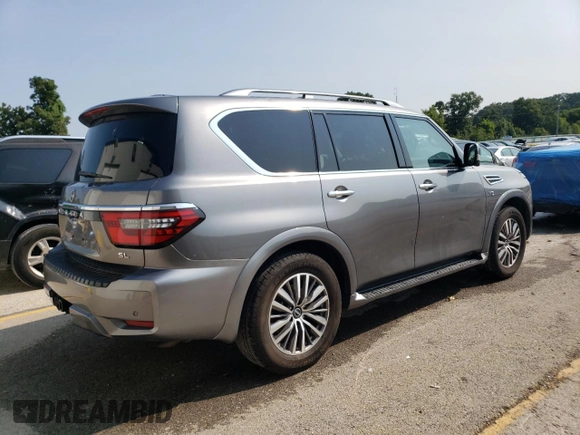 2021 Nissan Armada SL with VIN JN8AY2BB0M9790428, listed as a Copart auction lot 64024254 with 79,194 mi miles and Salvage Title. Bid and sale history available at carsss.com. Image 3.