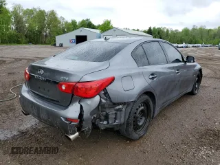 2015 Infiniti Q50 Premium with VIN JN1BV7AR1FM399537, listed as a Copart auction lot 58792395 with 179,391 mi miles and Salvage title. Bid and sale history available at DreamBid. Image 3.