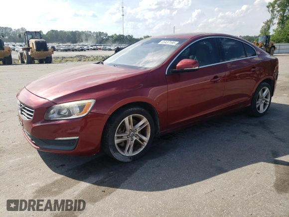 2014 Volvo S60 T5 with VIN YV1612FS0E1292837, listed as a Copart auction lot 55437195 with 109,468 mi miles and Clean Title. Bid and sale history available at carsss.com. Image 1.