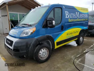 2022 Ram ProMaster Cargo with VIN 3C6LRVNG1NE130073, listed as a Copart auction lot 74721204 with Not Provided miles and Non Repairable. Bid and sale history available at DreamBid. Image 1.
