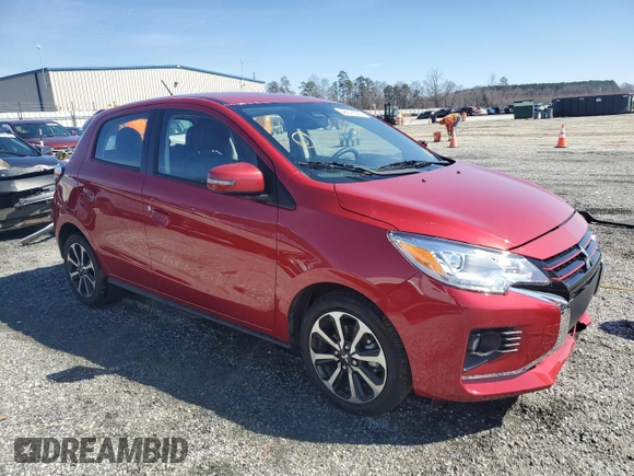 2024 Mitsubishi Mirage Black Edition with VIN ML32AWHJ5RH006741, listed as a Copart auction lot 46078985 with 9,162 mi miles and Salvage title. Bid and sale history available at DreamBid. Image 4.