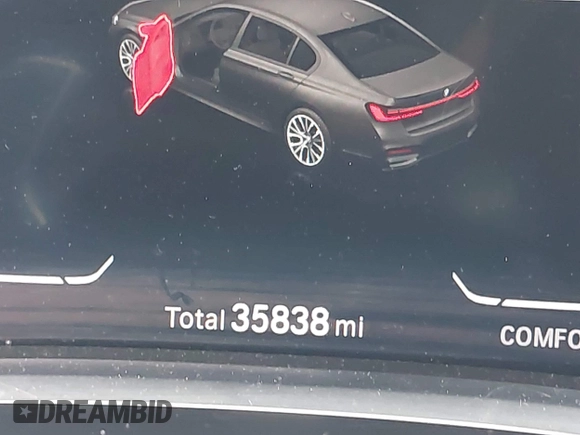 2021 BMW 7 Series 740i with VIN WBA7T2C0XMCF73506, listed as a IAAI auction lot 42335145 with 35,838 mi miles and . Bid and sale history available at DreamBid. Image 16.