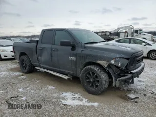 2018 Ram 1500 Express with VIN 1C6RR6FG1JS127115, listed as a Copart auction lot 43017055 with 87,487 mi miles and Salvage title. Bid and sale history available at DreamBid. Image 4.