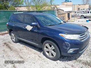 2012 Toyota Highlander Limited with VIN 5TDYK3EH0CS072699, listed as a IAAI auction lot 41861645 with 183,815 mi miles and . Bid and sale history available at DreamBid. Image 1.