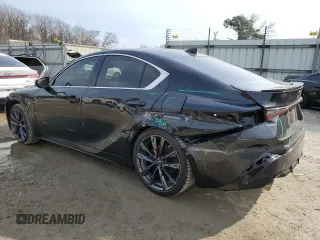 2022 Lexus IS 350 F Sport with VIN JTHGZ1E21N5026894, listed as a Copart auction lot 47077385 with 26,499 mi miles and Salvage title. Bid and sale history available at DreamBid. Image 2.