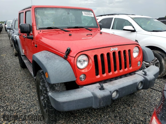 2018 Jeep Wrangler JK Unlimited Sport S with VIN 1C4BJWDG6JL891167, listed as a Copart auction lot 74056854 with 99,732 mi miles and Non Repairable. Bid and sale history available at carsss.com. Image 5.