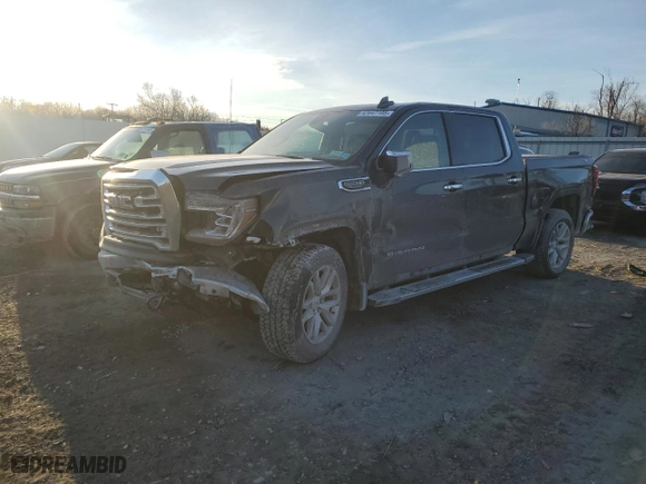 2022 GMC Sierra 1500 SLT with VIN 1GTU9DED5NZ175017, listed as a Copart auction lot 42647105 with 41,068 mi miles and Salvage Title. Bid and sale history available at carsss.com. Image 1.