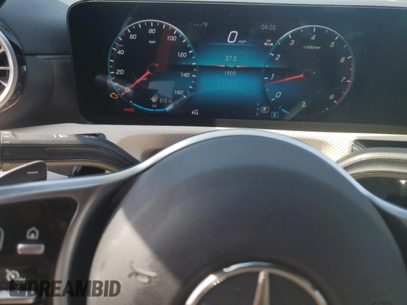 2022 Mercedes-Benz A 220 with VIN W1K3G4FB2NJ360192, listed as a Copart auction lot 49202635 with 1,905 mi miles and Salvage Title. Bid and sale history available at DreamBid. Image 9.