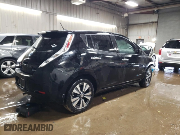 2015 Nissan LEAF S with VIN 1N4AZ0CP6FC334064, listed as a Copart auction lot 49307085 with 42,375 mi miles and Salvage Title. Bid and sale history available at DreamBid. Image 3.