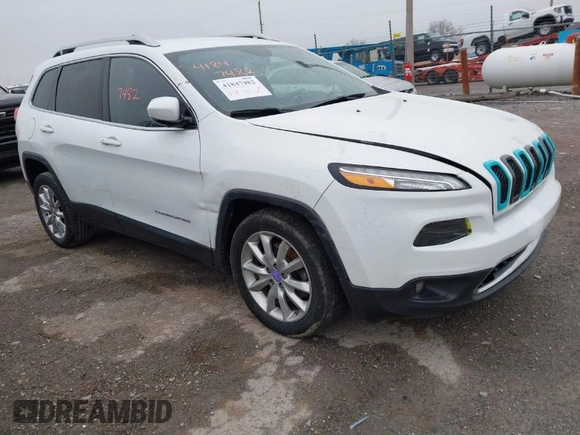 2016 Jeep Cherokee High Altitude with VIN 1C4PJLDB3GW160745, listed as a IAAI auction lot 41847482 with 125,180 mi miles. Bid and sale history available at carsss.com. Image 1.