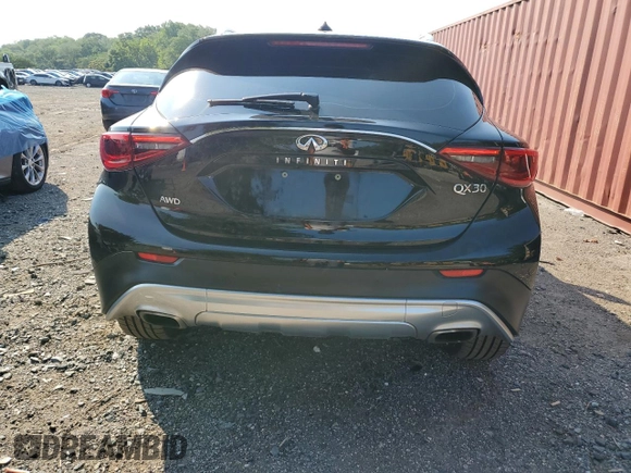 2018 Infiniti QX30 Premium with VIN SJKCH5CR2JA043955, listed as a Copart auction lot 63147374 with 100,194 mi miles and Salvage Title. Bid and sale history available at carsss.com. Image 6.
