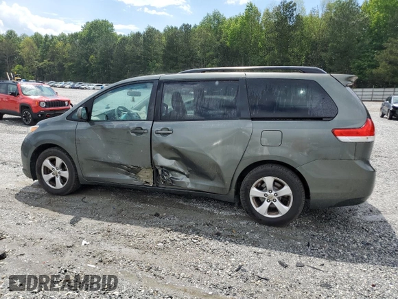 2014 Toyota Sienna LE AAS with VIN 5TDKK3DC3ES475493, listed as a Copart auction lot 56949585 with 269,528 mi miles and Salvage title. Bid and sale history available at DreamBid. Image 2.