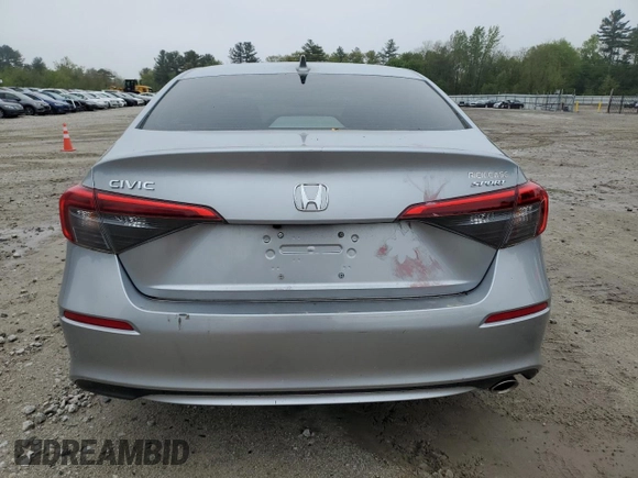 2024 Honda Civic Sport with VIN 2HGFE2F50RH500809, listed as a Copart auction lot 55809535 with 1,258 mi miles and Salvage Title. Bid and sale history available at DreamBid. Image 6.