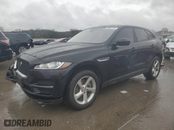 2018 Jaguar F-PACE 30t Premium with VIN SADCJ2GX4JA236479, listed as a Copart auction lot 85607154 with 81,446 mi miles and Salvage Title. Bid and sale history available at carsss.com. Image 1.