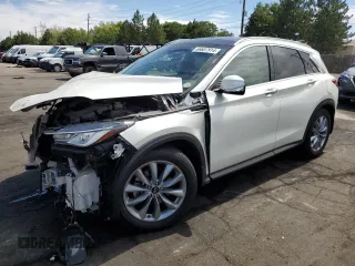 2022 Infiniti QX50 LUXE with VIN 3PCAJ5BB5NF115845, listed as a Copart auction lot 66607914 with 27,245 mi miles and Salvage Title. Bid and sale history available at carsss.com. Image 1.