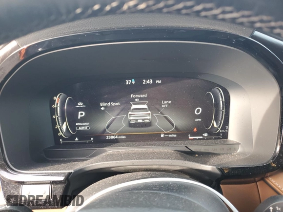 2023 Infiniti QX60 Autograph with VIN 5N1DL1HU1PC361702, listed as a Copart auction lot 87579185 with 23,864 mi miles and Salvage title. Bid and sale history available at DreamBid. Image 9.