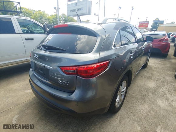 2015 Infiniti QX70 with VIN JN8CS1MW0FM482521, listed as a Copart auction lot 67861723 with 0 mi miles. Bid and sale history available at carsss.com. Image 4.