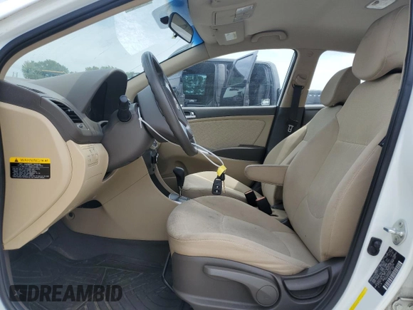 2013 Hyundai Accent GLS with VIN KMHCT4AE8DU554192, listed as a Copart auction lot 56010635 with 57,473 mi miles and Salvage title. Bid and sale history available at DreamBid. Image 7.