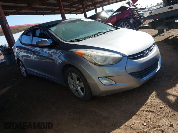 2012 Hyundai Elantra Limited with VIN KMHDH4AE3CU307375, listed as a IAAI auction lot 41857246 with 183,389 mi miles. Bid and sale history available at carsss.com. Image 1.