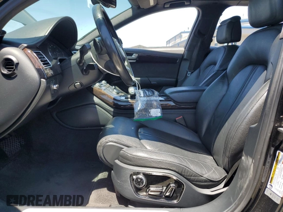 2013 Audi A8 4.0L with VIN WAUR2AFD5DN010742, listed as a Copart auction lot 62687735 with 107,984 mi miles and Salvage title. Bid and sale history available at DreamBid. Image 7.