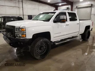 2015 Chevrolet Silverado 1500 LTZ with VIN 3GCUKSEJXFG520395, listed as a Copart auction lot 46836645 with 0 mi miles and Salvage Title. Bid and sale history available at carsss.com. Image 1.