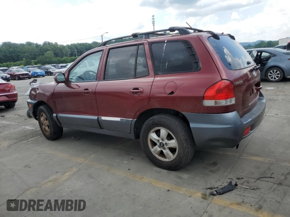 2005 Hyundai Santa Fe GLS with VIN KM8SC13D25U871319, listed as a Copart auction lot 62821625 with 101,202 mi miles and Clean title. Bid and sale history available at DreamBid. Image 2.